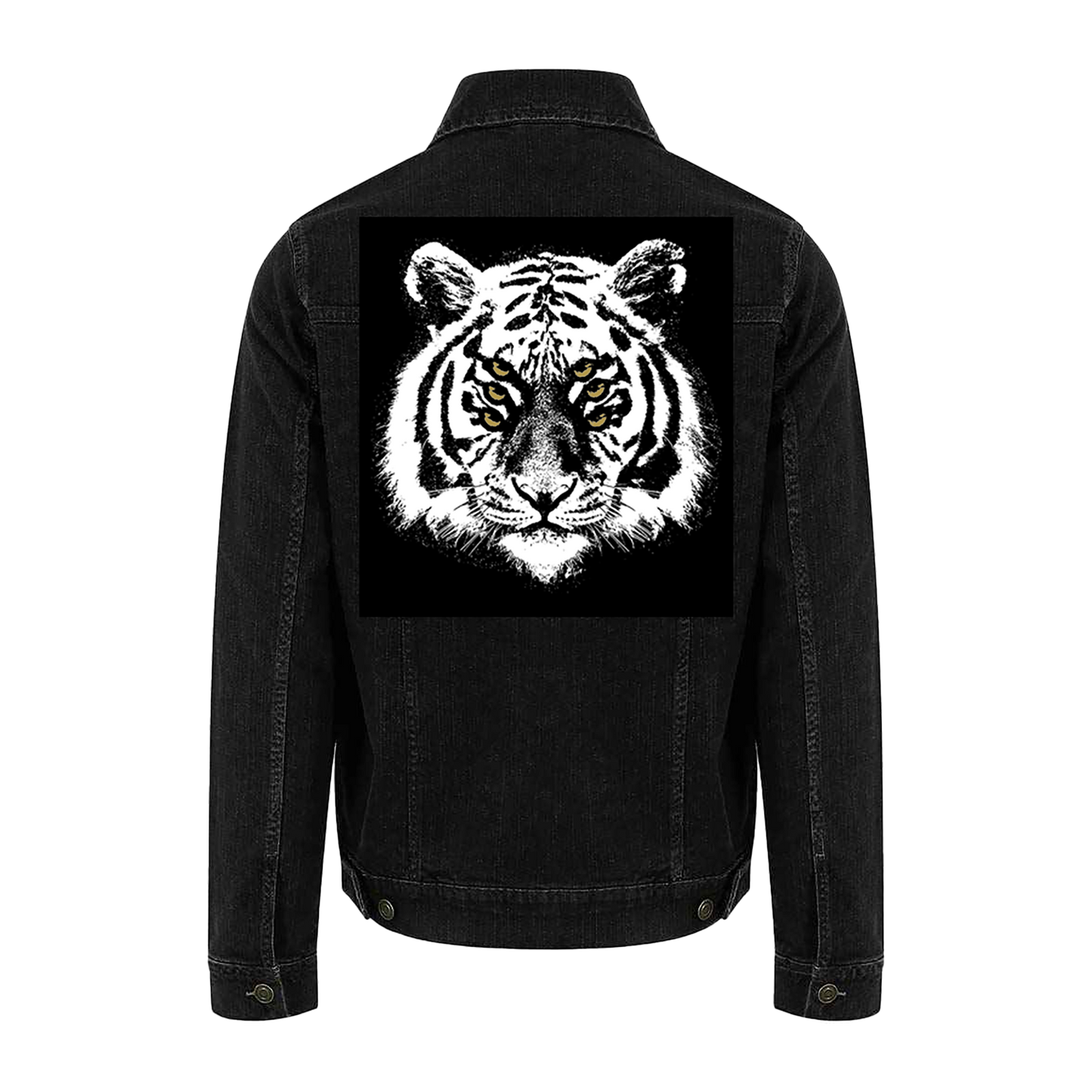 Tiger Black Denim Jacket