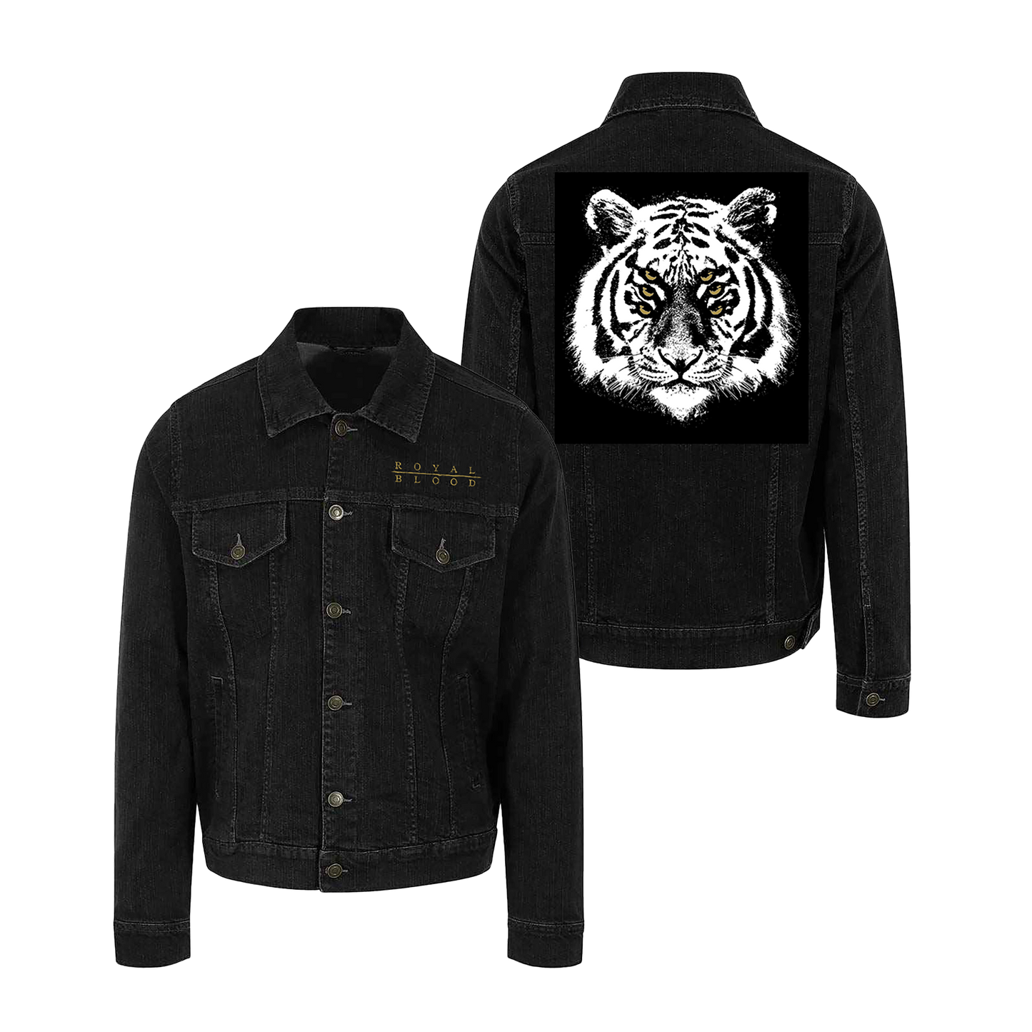 Tiger Black Denim Jacket